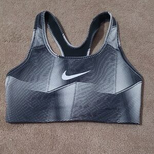 Nike Black & White Graphic Racerback Sports Bra